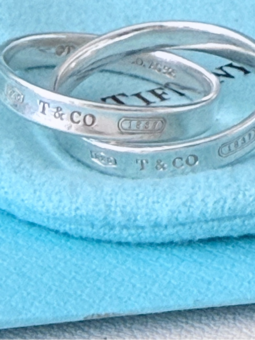 Tiffany & Co. Sterling 1837 Interlocking Circles Ring - Picture 5 of 14